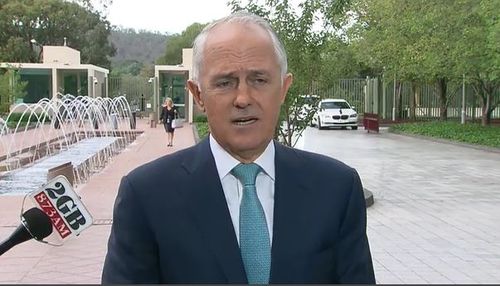 Malcolm Turnbull spoke about his deputy's affair this morning in Canberra.