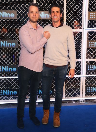 Hamish Blake and Andy Lee attend the 2019 Nine Upfronts on October 17, 2018 in Sydney, Australia.