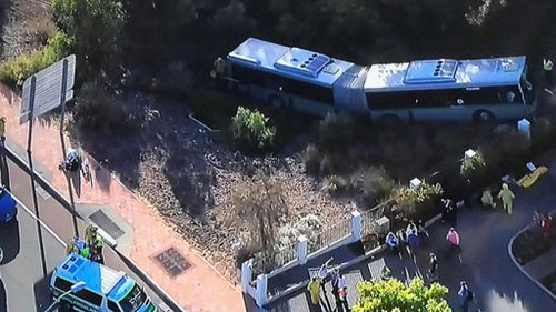 Several injured after Perth bus plunges down embankment