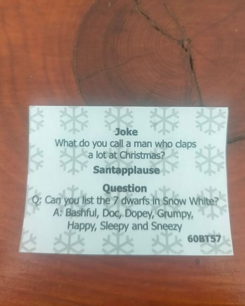 Many Kmart shoppers have shared photos of Christmas jokes found in their Kmart Easter bon bons.
