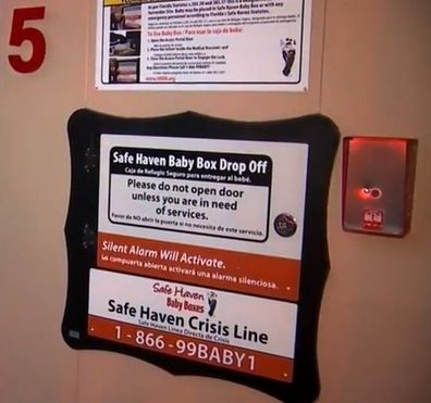 The fire station has a Safe Haven Baby Box installed.