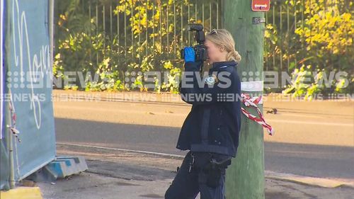 Police are canvassing the area on Jordan street and speaking to witnesses (9NEWS)