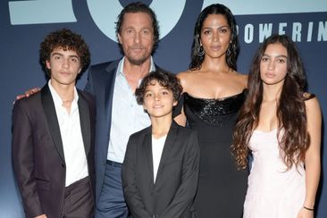 AUSTIN, TEXAS - APRIL 25: (L-R) Levi McConaughey, Matthew McConaughey, Livingston McConaughey, Camila Alves McConaughey and Vida McConaughey attend the 2024 Mack, Jack &amp; McConaughey Gala at ACL Live on April 25, 2024 in Austin, Texas. (Photo by Amy E. Price/Getty Images)