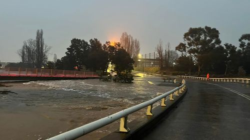 NSW SES - Queanbeyan Unit said the low level bridge at Morriset street, Queanbeyan is now closed.