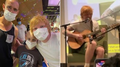 Logan Alchin Ed Sheeran surprise concert at Randwick Hospital.