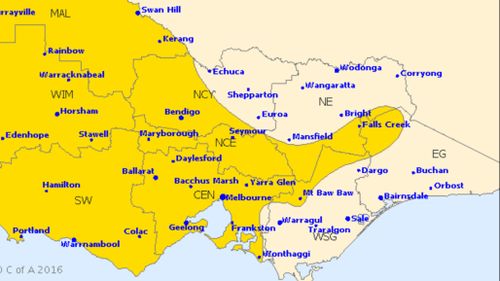 Severe weather warning issued for heavy rain and strong winds in Victoria