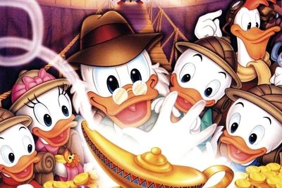If you're wondering who the hell "Piscou" is: "Balthazar Picsou" is Scrooge McDuck's French name. Once you know that, it makes sense that the French title for <I>DuckTales</I> is "La Bande a Picsou".