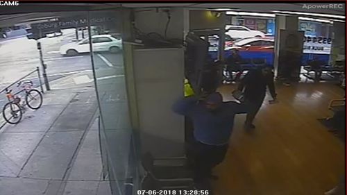 CCTV captured the scuffle. 