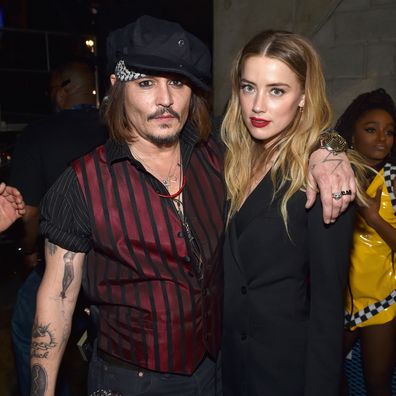 Johnny Depp and Amber Heard attends The 58th GRAMMY Awards at Staples Center on February 15, 2016 in Los Angeles, California.