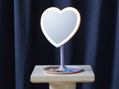 Shaped mirror desk lamp