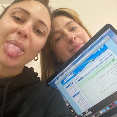 Danielle and Nicole snapped this selfie when they registered their business.