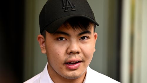 Dennis Su leaves the Downing Centre Local Court in Sydney, Tuesday, February 7, 2023. (AAP Image/Dan Himbrechts) NO ARCHIVING