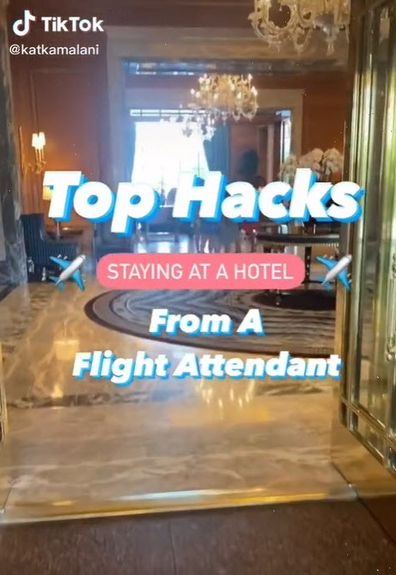 Flight attendant hotel hacks TikTok