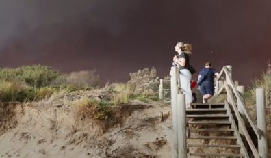 Emily bushfire photo beach