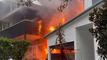 Crews were called to a two-level house at Essilia Street, Collaroy Plateau, at 4.25pm after a fire began and quickly gained force.