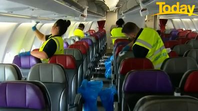 Behind the scenes of how a plane is cleaned