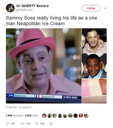 Sammy Sosa's Skin Tone Raises Questions