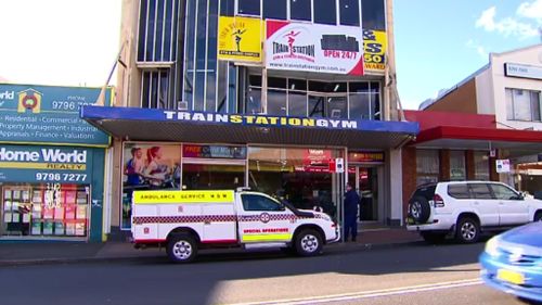 The man was stabbed outside the Train Station Gym in Bankstown. (9NEWS)