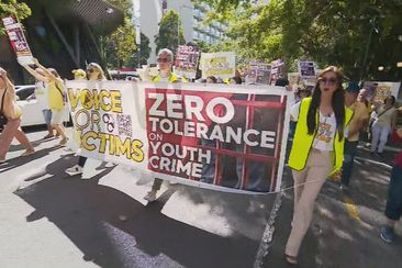 Voice for Victims march against Queensland&#x27;s escalating youth crime crisis