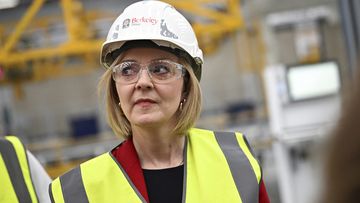 British Prime Minister Liz Truss visits Berkeley Modular, in Northfleet, Kent, Britain, Friday, September 23, 2022.