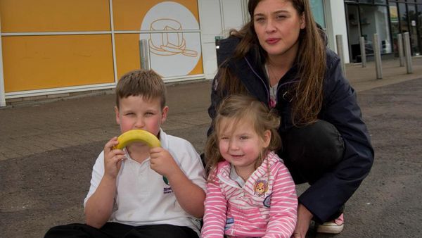 From the mouths of babes: these children had their free fruit snatched by staff. Image: Daily Record