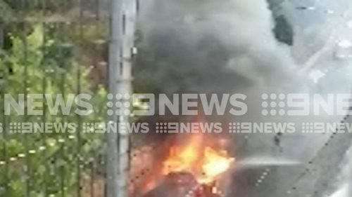A large amount of smoke was in the area. (9NEWS)