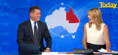 Ally Langdon was shocked when Karl Stefanovic revealed the details of the call.