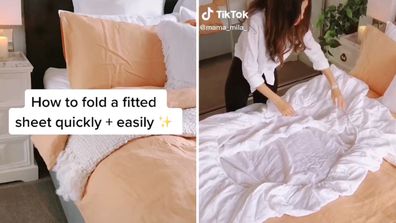 TikTok hack shows there's an easy way to fold a fitted sheet