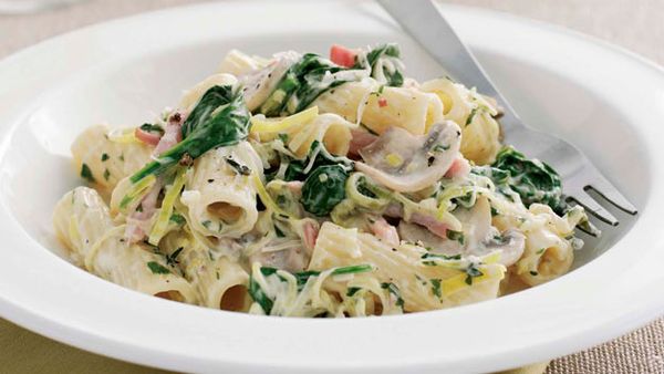 Mushroom, leek and sour cream sauce with pasta - 9Kitchen