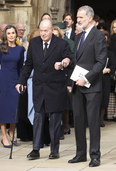Former Spanish King Juan Carlos I and Felipe VI of Spain 