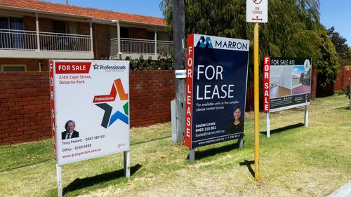 Generic real estate picture with for lease sign in Osborne Park, a suburb of Perth.