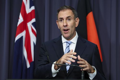 Treasurer Dr Jim Chalmers during a press conference at Parliament House in Canberra on Tuesday 17 March 2026. 