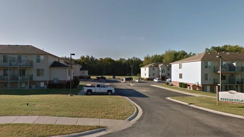 The apartment complex near where the girl was found dead in Indiana, USA.