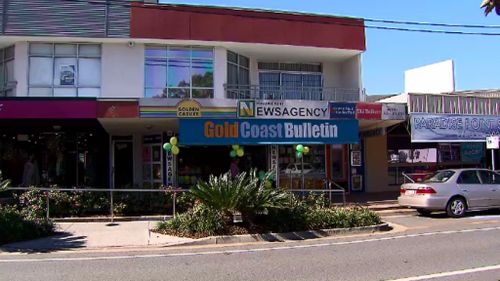 The Paradise Point newsagent which sold the lucky ticket. (9NEWS)