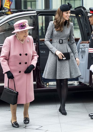 Queen Elizabeth and Kate Middleton share a blanket