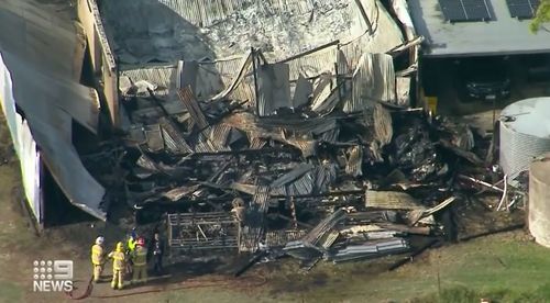 Two bodies recovered from rubble of charred shed believed to be father and daughter