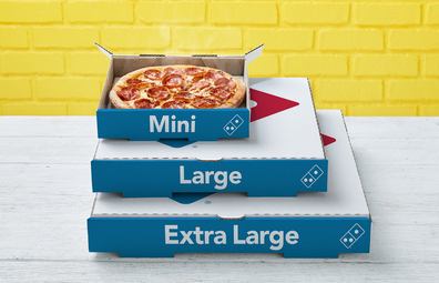 Domino's Value Range in three sizes