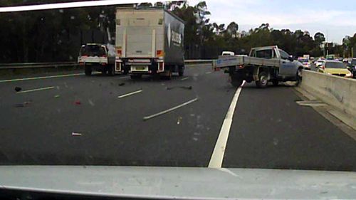 A Sydney father has become the latest victim of an unsecured load as his life flashed before him as he crashed on the M5.