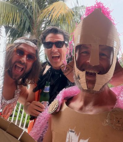 Aussie celebrities let loose at Hamish Blake's and Zoe Foster's Anything But Clothes party