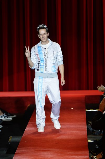 Controversial designer Jeremy Scott at Moschino, spring/summer '17, Milan Fashion Week