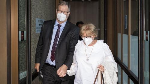 Lynette Dawson's brother Gregory Simms leaving the Federal Court of Australia on Tuesday May 17.