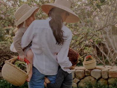 Meghan with Lilibet and Archie