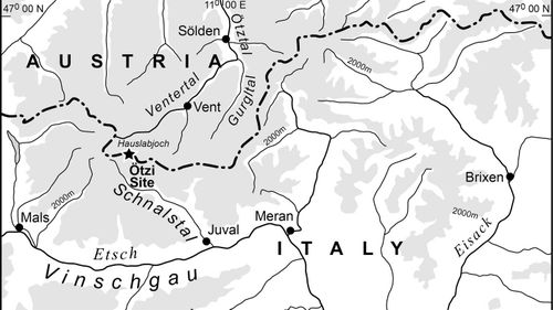 Otzi was found in the mountains high above the Vinschgau Valley.