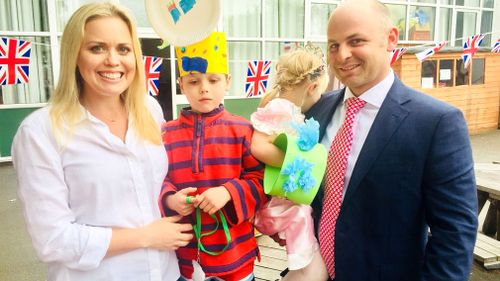 Michael Best, his wife Sarah, and their two children Lachie and Zali. (Supplied)