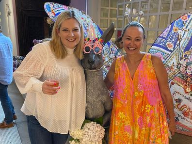 Anna Baker poses with Australian fashion designer Camilla Franks, who is one of her high-profile clients.