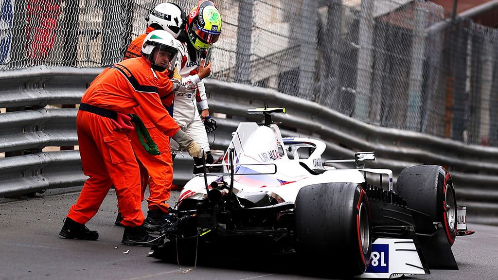 Mick Schumacher Crash F1 Monaco Gp Haas Driver Misses Qualifying After Casino Square Accident