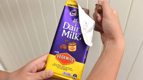 Earlier this year Cadbury experimented with a limited release of Vegemite flavoured chocolate. (AAP)