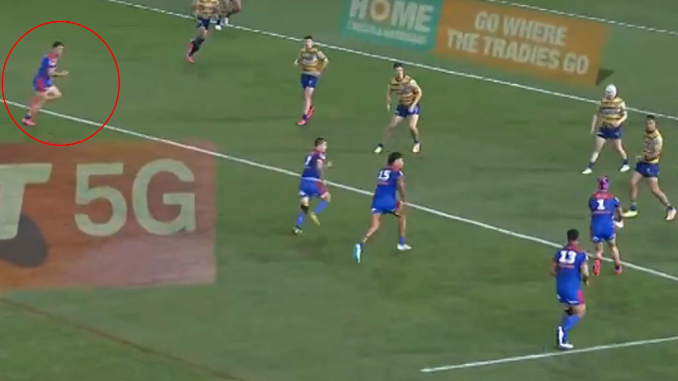 Tex Hoy's 'cruel' offside blunder costs Newcastle Knights dearly as Parramatta Eels escape in thriller