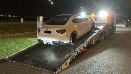 A car has been impounded after it was pulled over for alleged speeding in Albert Park, Melbourne.