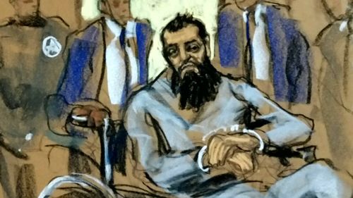 Sayfullo Saipov in a courtroom sketch.